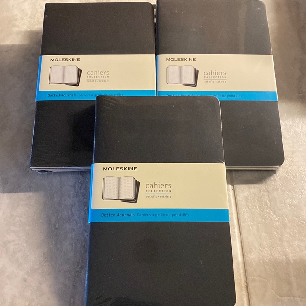 Moleskine Cahiers Collection Dotted Journals (Three Sets of Three Journals)